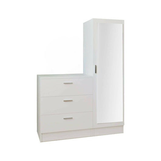 Mobile da ingresso Jaime, Entratina appendiabiti, Composizione per atrio, Consolle portaoggetti multifunzione, 60x47h72 cm, Bianco