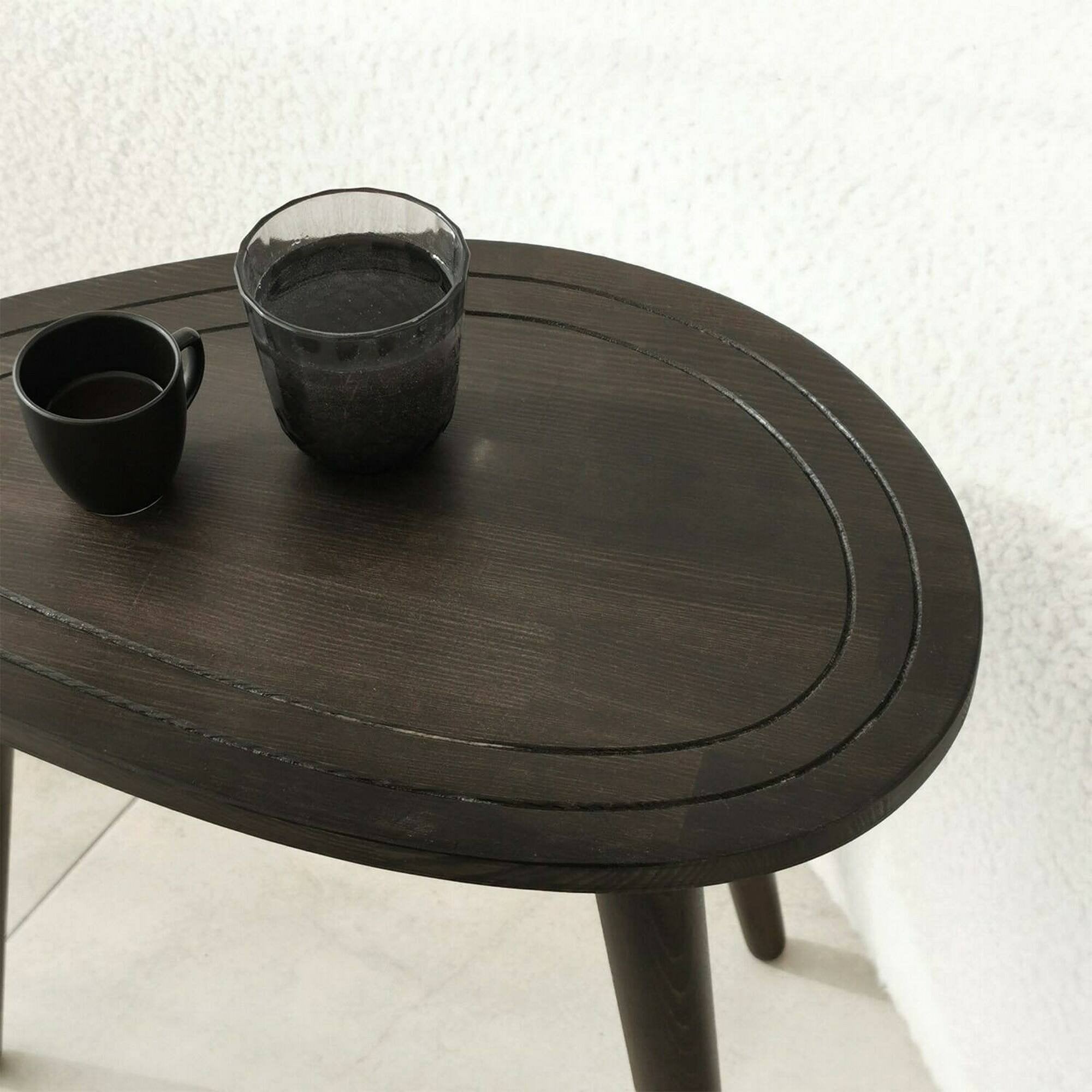 Tavolino da salotto Janequeo, Tavolo basso da caffè, Portariviste per divano, Ripiano da soggiorno, 50x33h52 cm, Antracite