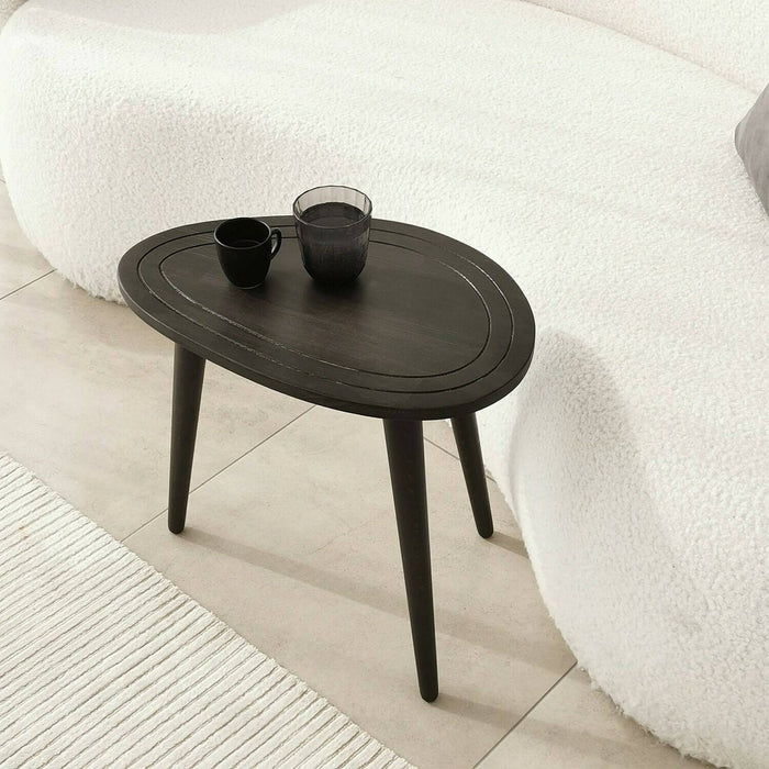 Tavolino da salotto Janequeo, Tavolo basso da caffè, Portariviste per divano, Ripiano da soggiorno, 50x33h52 cm, Antracite