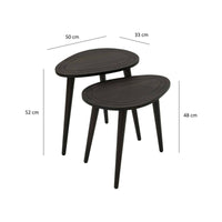 Tavolino da salotto Janequeo, Tavolo basso da caffè, Portariviste per divano, Ripiano da soggiorno, 50x33h52 cm, Antracite