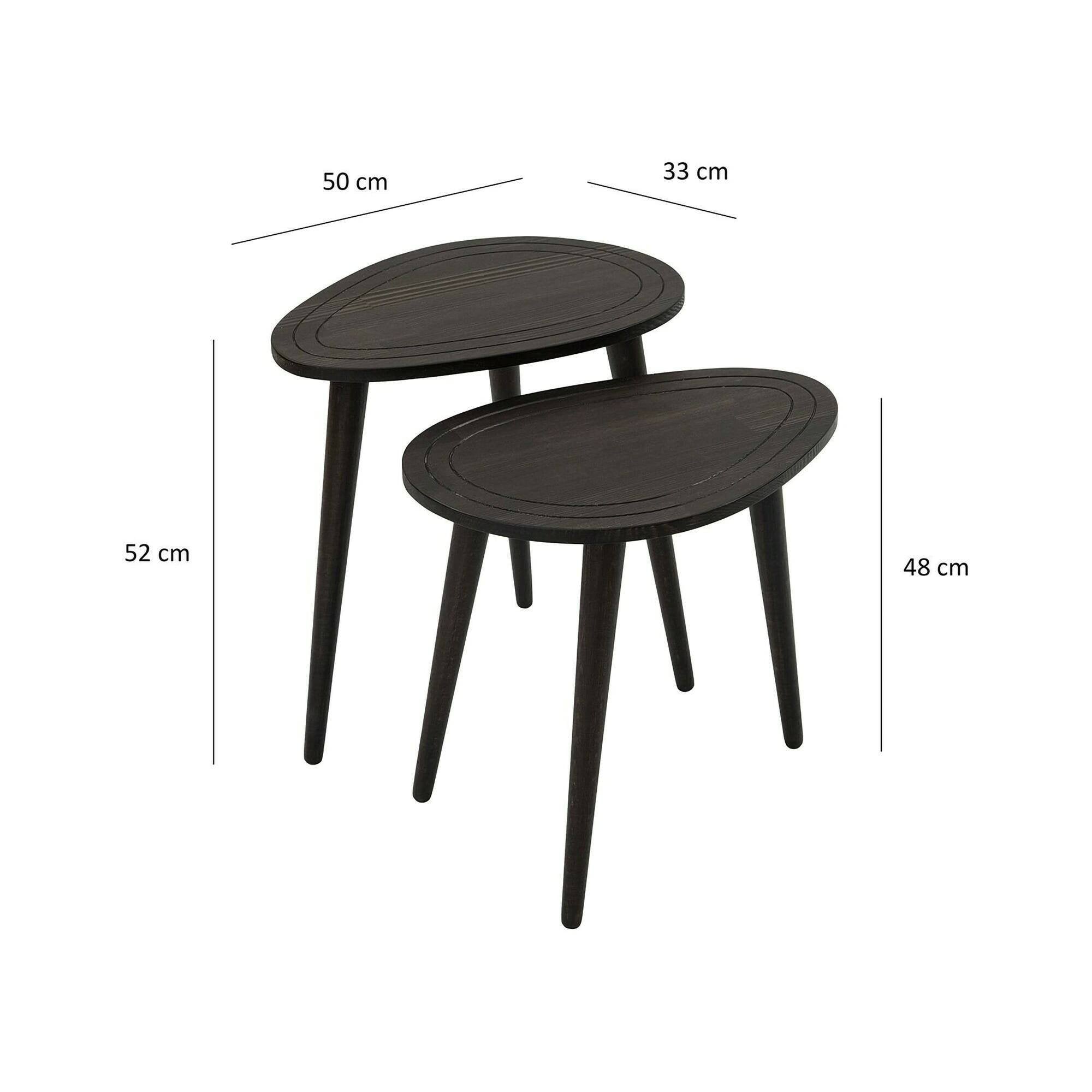 Tavolino da salotto Janequeo, Tavolo basso da caffè, Portariviste per divano, Ripiano da soggiorno, 50x33h52 cm, Antracite