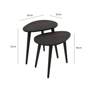 Tavolino da salotto Janequeo, Tavolo basso da caffè, Portariviste per divano, Ripiano da soggiorno, 50x33h52 cm, Antracite