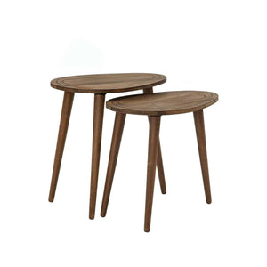 Tavolino da salotto Janequeo, Tavolo basso da caffè, Portariviste per divano, Ripiano da soggiorno, 50x33h52 cm, Noce