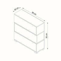 Scarpiera Astrubale, Mobile portascarpe, Armadio da ingresso multiuso, Mobiletto per calzature, 90x30h93 cm, Bianco e Noce
