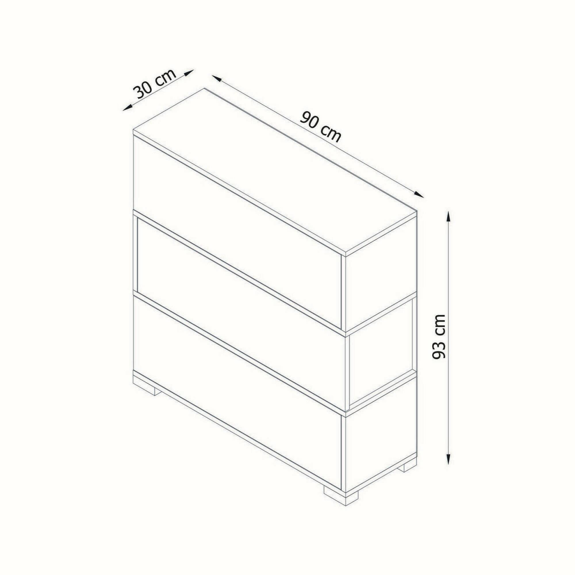 Scarpiera Astrubale, Mobile portascarpe, Armadio da ingresso multiuso, Mobiletto per calzature, 90x30h93 cm, Bianco e Noce