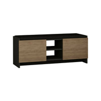 Scarpiera Axar, Mobile portascarpe, Armadio da ingresso multiuso, Mobiletto per calzature, 110x37h43 cm, Antracite e Rovere