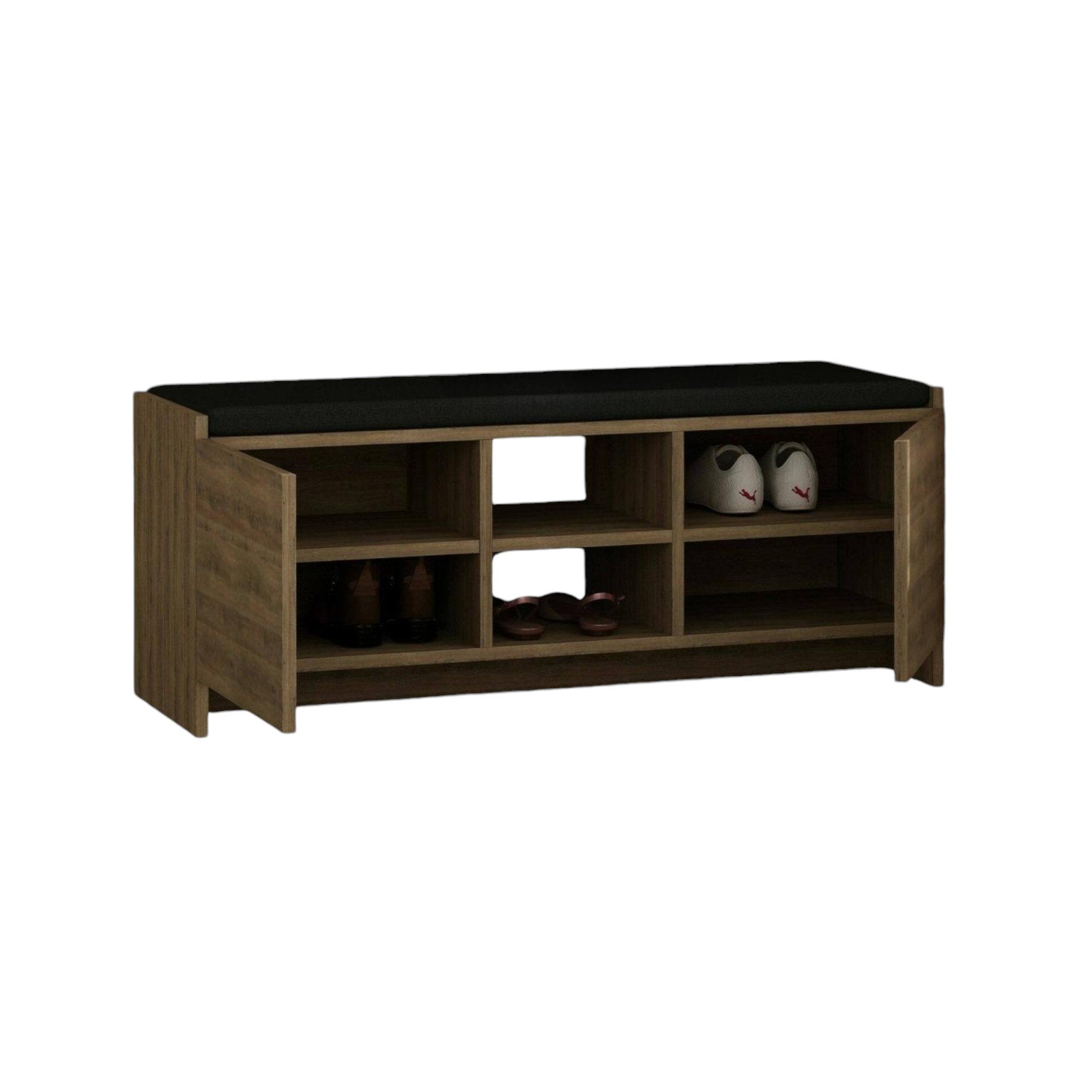 Scarpiera Axar, Mobile portascarpe, Armadio da ingresso multiuso, Mobiletto per calzature, 110x37h43 cm, Rovere