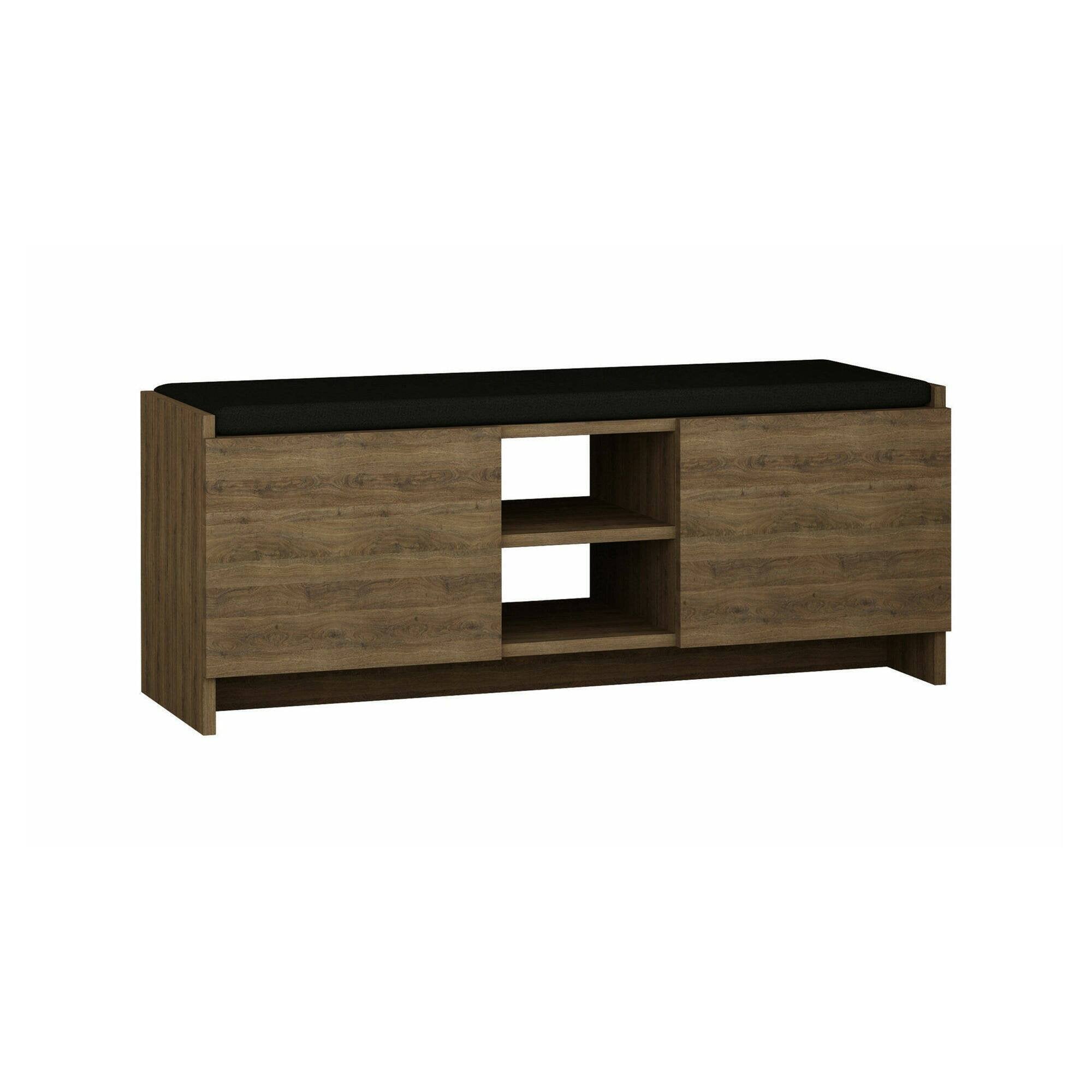 Scarpiera Axar, Mobile portascarpe, Armadio da ingresso multiuso, Mobiletto per calzature, 110x37h43 cm, Rovere