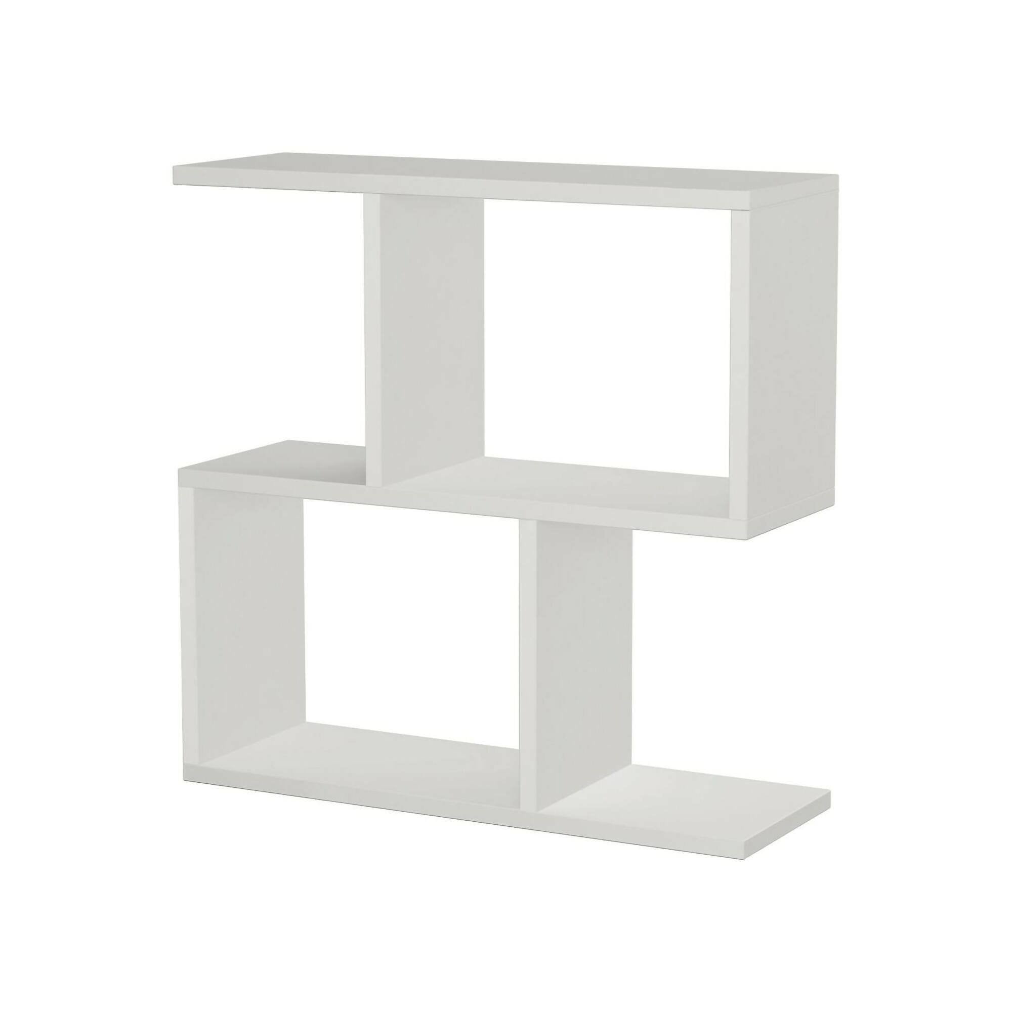 Tavolino da salotto Fabrizia, Tavolo basso da caffè, Portariviste per divano, Ripiano da soggiorno, 60x20h60 cm, Bianco