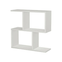 Tavolino da salotto Fabrizia, Tavolo basso da caffè, Portariviste per divano, Ripiano da soggiorno, 60x20h60 cm, Bianco