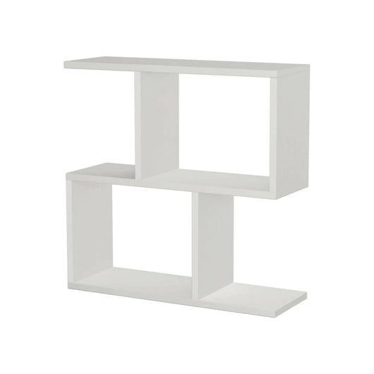 Tavolino da salotto Fabrizia, Tavolo basso da caffè, Portariviste per divano, Ripiano da soggiorno, 60x20h60 cm, Bianco