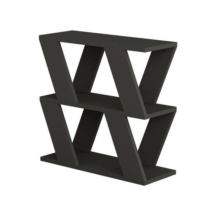 Tavolino da salotto Beniamina, Tavolo basso da caffè, Portariviste per divano, Ripiano da soggiorno, 60x22h57 cm, Antracite