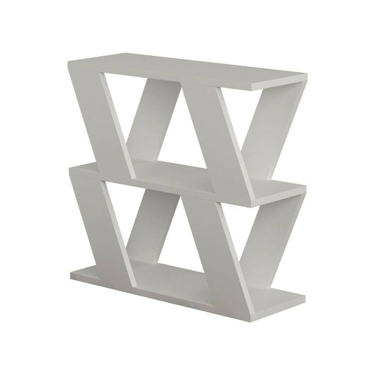 Tavolino da salotto Beniamina, Tavolo basso da caffè, Portariviste per divano, Ripiano da soggiorno, 60x22h57 cm, Bianco