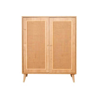 Credenza Albiano, Buffet da soggiorno, Madia da salotto, Dispensa da cucina, 90x40h110 cm, Quercia