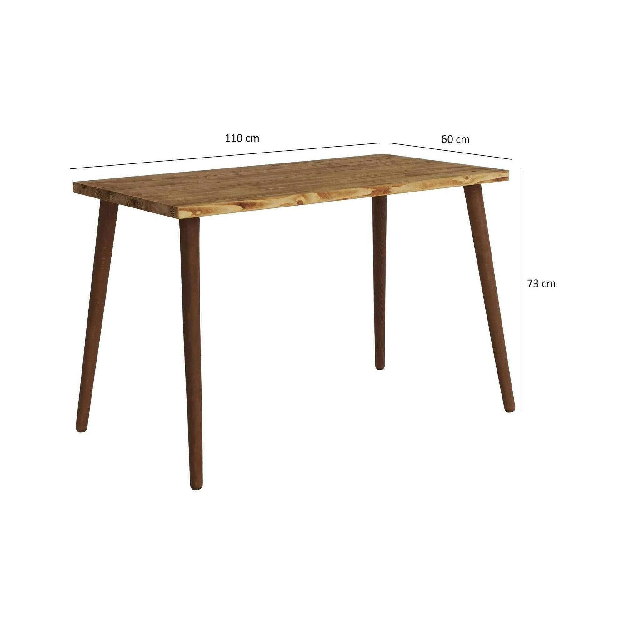 Scrivania Melita, Scrittoio multiuso, Tavolo per ufficio porta PC, Piano di lavoro, 110x60h73 cm, Quercia