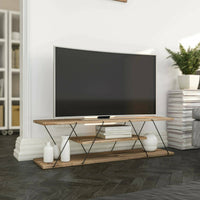 Mobile porta TV Desdemona, Credenza da soggiorno, Armadio basso per TV, Base parete attrezzata, 120x30h33 cm, Nero e Noce