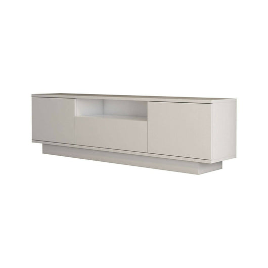 Mobile porta TV Giuseppa, Credenza da soggiorno, Armadio basso per TV, Base parete attrezzata, 160x30h45 cm, Bianco