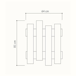 Appendiabiti Astratto, Attaccapanni, Portabiti multiuso, Appendiabiti da parete, 64x4 h79 cm, Quercia
