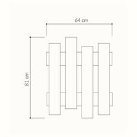 Appendiabiti Astratto, Attaccapanni, Portabiti multiuso, Appendiabiti da parete, 64x4 h79 cm, Bianco