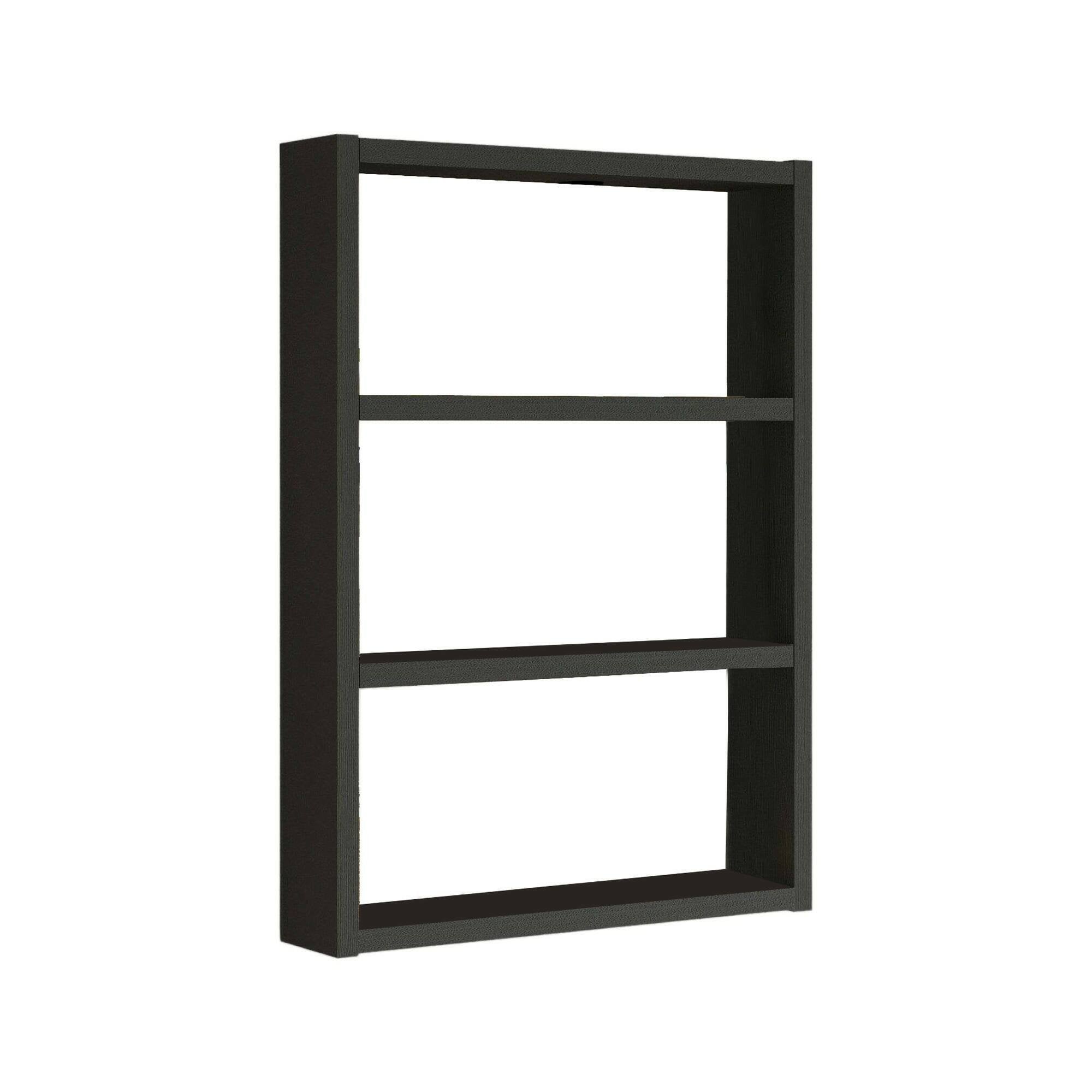Mensola Krosa, Scaffale, Ripiano a muro, Scaffalatura multiuso, 43x9h60 cm, Nero