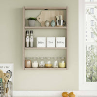 Mensola Krosa, Scaffale, Ripiano a muro, Scaffalatura multiuso, 43x9h60 cm, Quercia