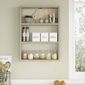 Mensola Krosa, Scaffale, Ripiano a muro, Scaffalatura multiuso, 43x9h60 cm, Quercia