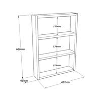 Mensola Krosa, Scaffale, Ripiano a muro, Scaffalatura multiuso, 43x9h60 cm, Quercia