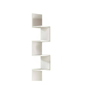 Mensola Pawan, Scaffale, Ripiano a muro, Scaffalatura multiuso, 22x22h117 cm, Bianco