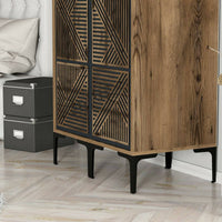 Guardaroba 2 ante Acate, Mobile camera da letto, Cabina armadio portabiti, Armadio appendiabiti, 80x201h48 cm, Noce e Antracite