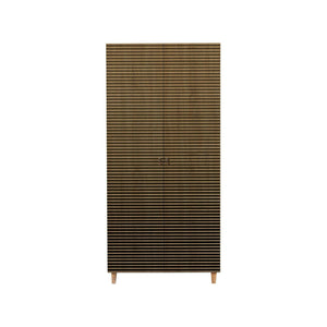 Guardaroba 2 ante Astilbe, Mobile camera da letto, Cabina armadio portabiti, Armadio appendiabiti, 90x52h192 cm, Quercia