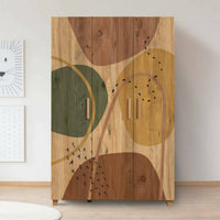 Guardaroba 3 ante Nella, Mobile camera da letto, Cabina armadio portabiti, Armadio appendiabiti, 120x48h189 cm, Quercia