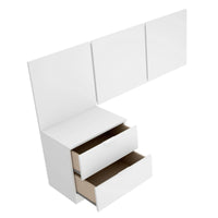 Testiera letto Chanhom, Spalliera, Testata per camera da letto, Poggiatesta, 157x34 h96 cm, Bianco