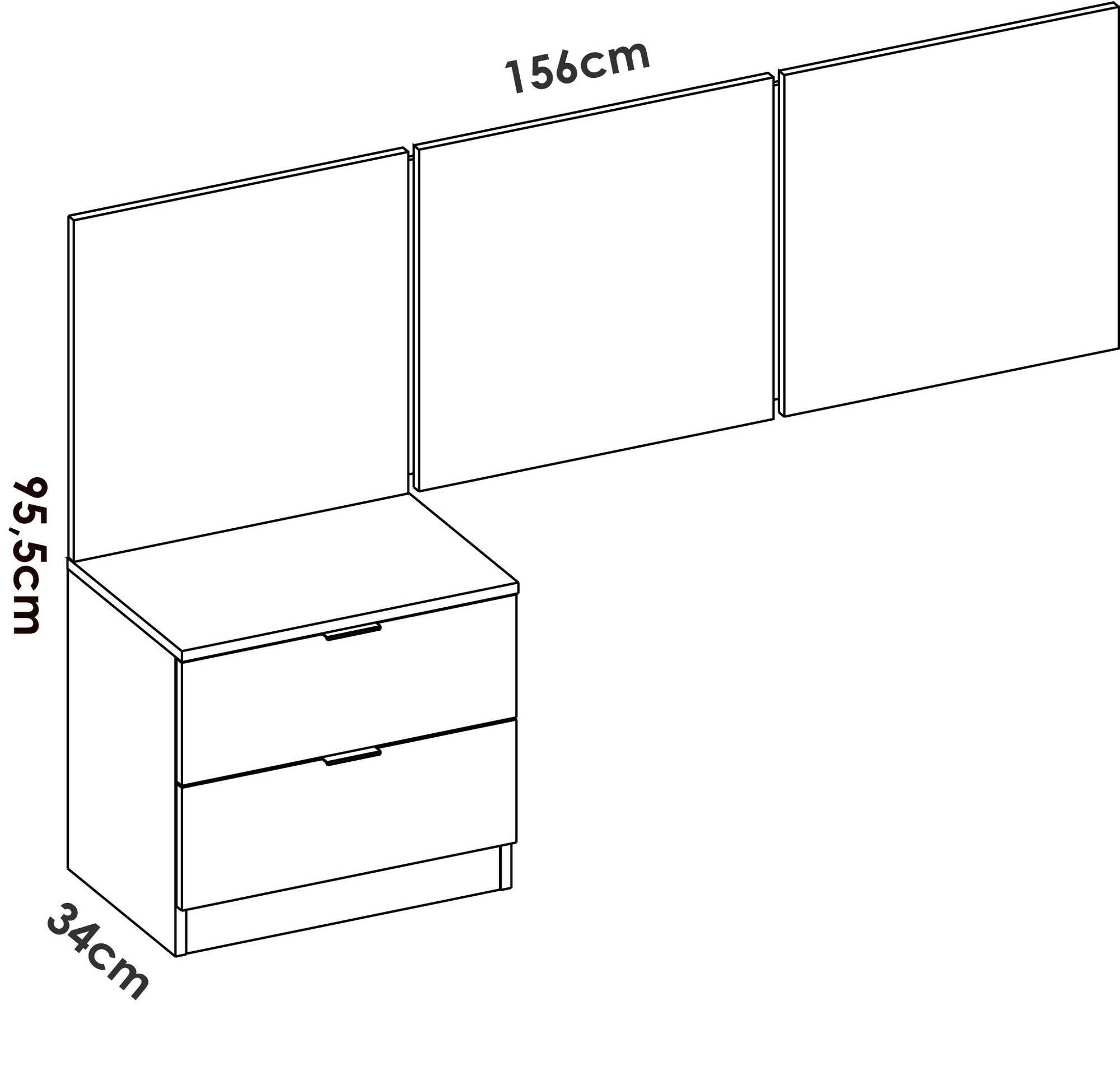 Testiera letto Chanhom, Spalliera, Testata per camera da letto, Poggiatesta, 157x34 h96 cm, Bianco