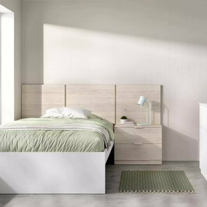 Testiera letto Chanhom, Spalliera, Testata per camera da letto, Poggiatesta, 157x34 h96 cm, Rovere