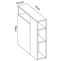 Testiera letto Haitang, Spalliera, Testata per camera da letto, Poggiatesta, 23x99 h96 cm, Bianco