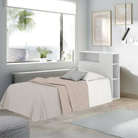 Testiera letto Haitang, Spalliera, Testata per camera da letto, Poggiatesta, 23x99 h96 cm, Bianco