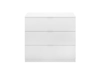 Cassettiera Loke, Settimino multiuso, Comò camera da letto, Mobile con cassetti, 82x39 h82 cm, Bianco