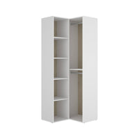 Guardaroba grande Anzino, Mobile camera da letto, Cabina armadio portabiti, Armadio appendiabiti, 85x85 h205 cm, Bianco e Rovere