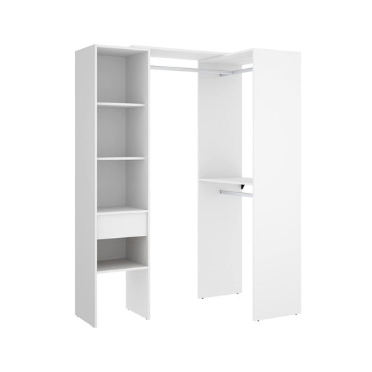 Guardaroba grande Ewiniar, Mobile camera da letto, Cabina armadio portabiti, Armadio appendiabiti, 98x42 h187 cm, Bianco