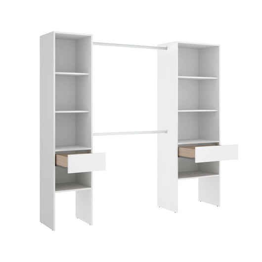 Guardaroba grande Siony, Mobile camera da letto, Cabina armadio portabiti, Armadio appendiabiti, 160x50 h185 cm, Bianco