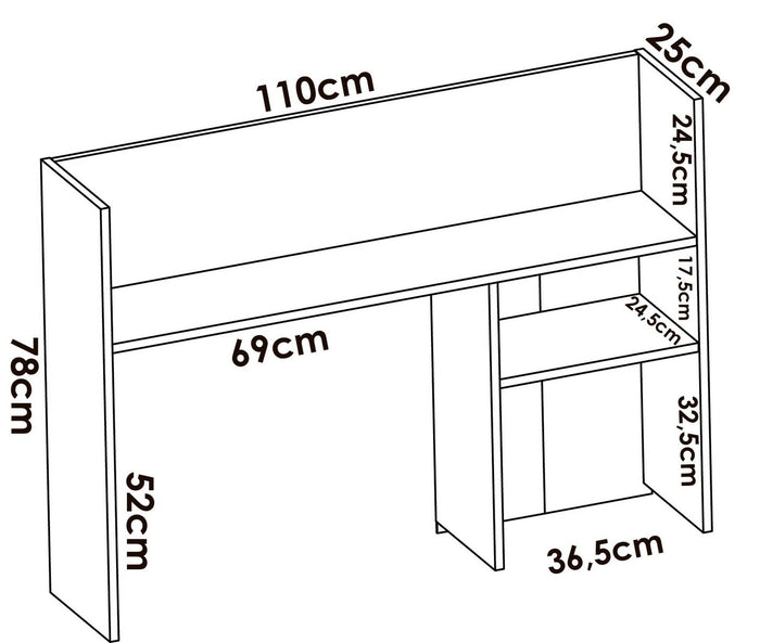 Scrivania Zefiro, Scrittoio multiuso, Tavolo per ufficio porta PC, Piano di lavoro, 110x50 h152 cm, Bianco