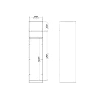 Guardaroba grande Kaihime, Mobile multifunzionale, Mobiletto scarpiera, Guardaroba porta scarpe, 58x50 h219 cm, Nero