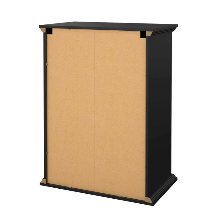 Cassettiera Lehar, Settimino multiuso, Comò camera da letto, Mobile con cassetti, 86x52 h116 cm, Nero