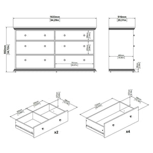Credenza Hibaru, Buffet da soggiorno, Madia da salotto, Dispensa da cucina, 163x52 h88 cm, Bianco