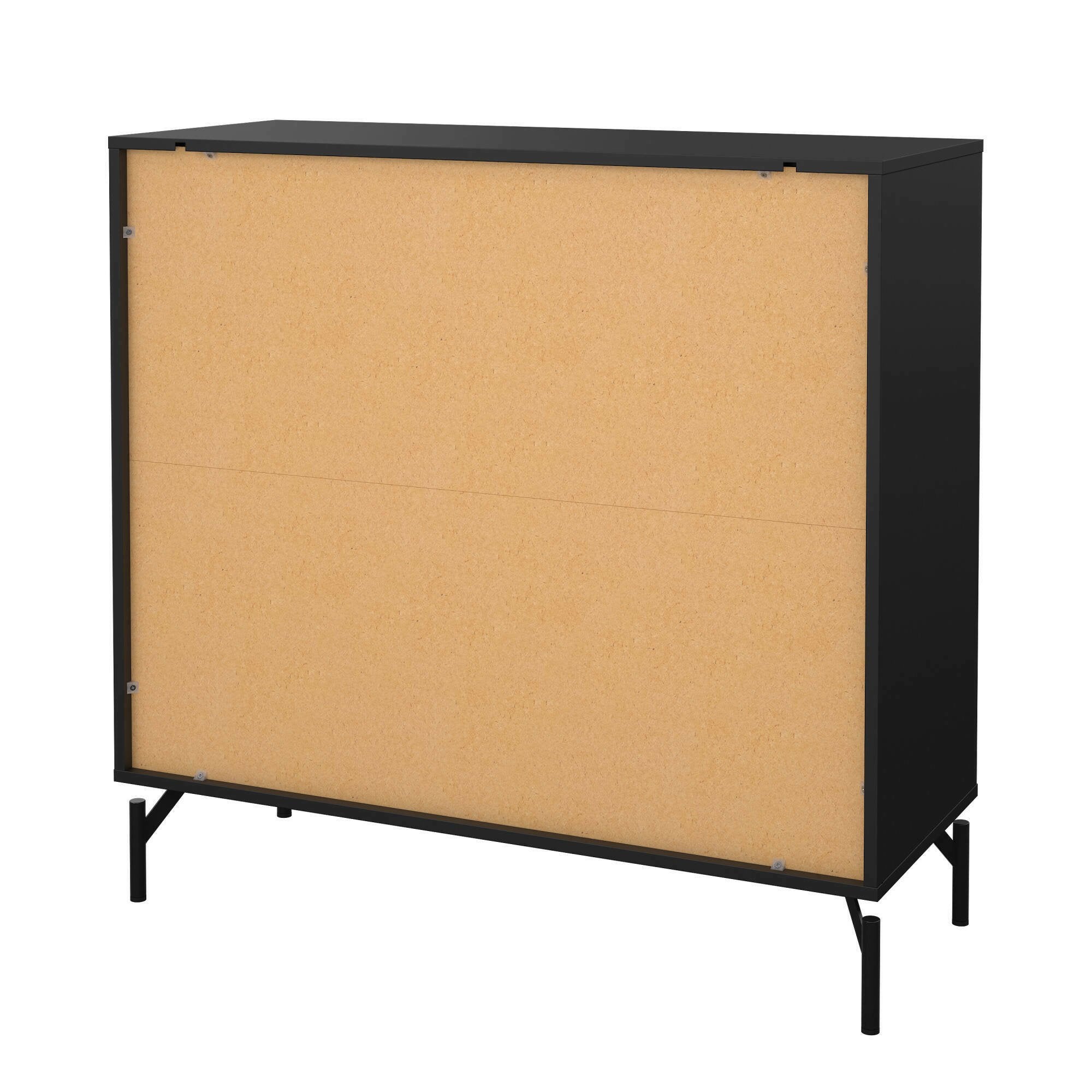 Cassettiera Puglia, Settimino multiuso, Comò camera da letto, Mobile con cassetti, 99x40 h96 cm, Nero