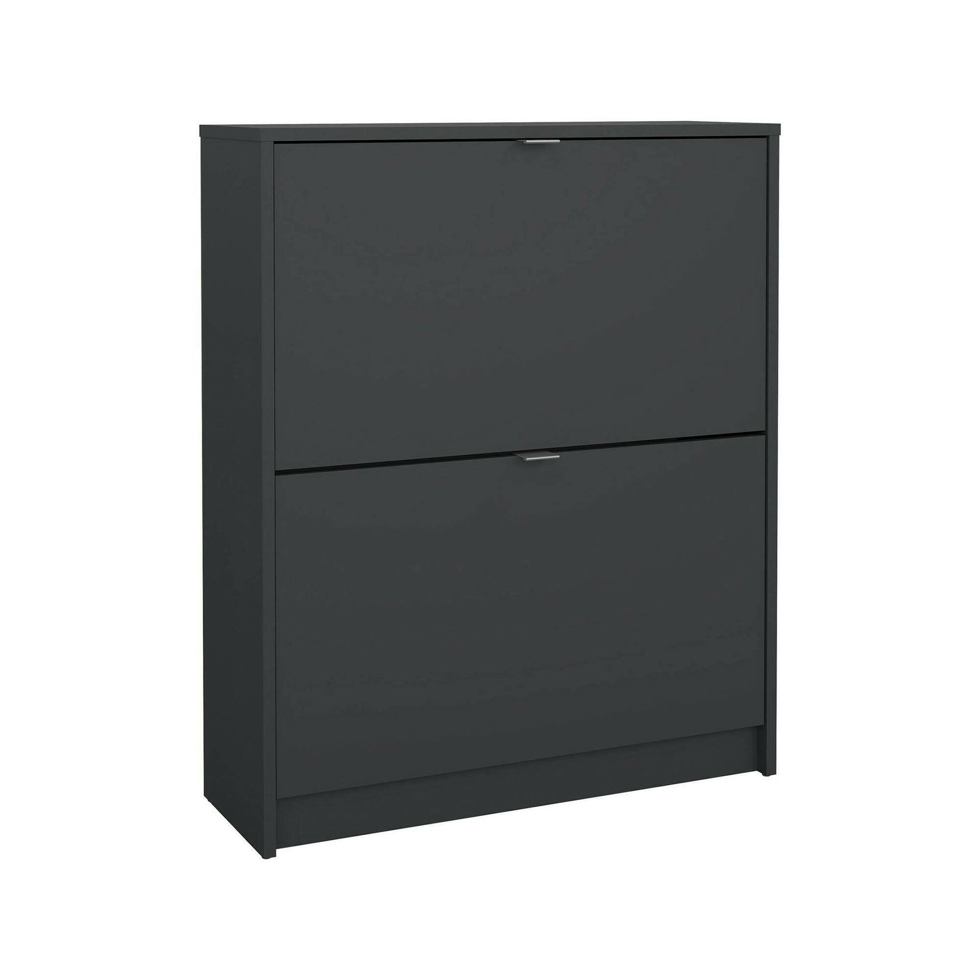 Scarpiera Larry, Mobile portascarpe, Armadio da ingresso multiuso, Mobiletto per calzature, 70x24 h85 cm, Grigio
