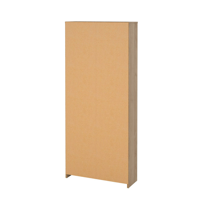 Scarpiera Aepytus, Mobile portascarpe, Armadio da ingresso multiuso, Mobiletto per calzature, 70x24 h162 cm, Rovere