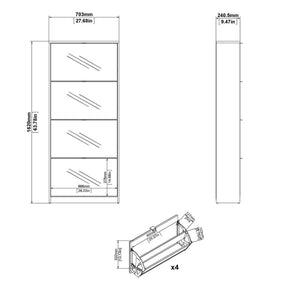 Scarpiera Aepytus, Mobile portascarpe, Armadio da ingresso multiuso, Mobiletto per calzature, 70x24 h162 cm, Rovere