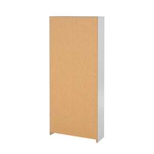 Scarpiera Aepytus, Mobile portascarpe, Armadio da ingresso multiuso, Mobiletto per calzature, 70x24 h162 cm, Bianco lucido
