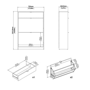 Scarpiera Theophile, Mobile portascarpe, Armadio da ingresso multiuso, Mobiletto per calzature, 70x24 h101 cm, Nero